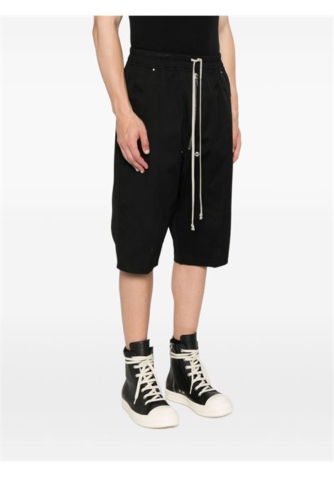 Shorts con coulissse in nero Rick owens - uomo RICK OWENS | RU02E1349TE09